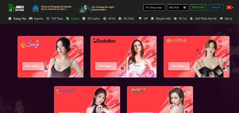 Thế giới casino trực tuyến đa màu sắc