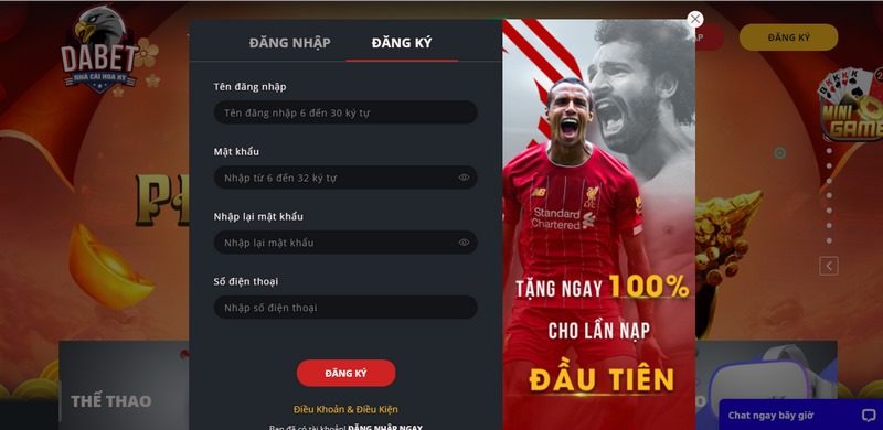 Đăng ký tài khoản nhanh chóng