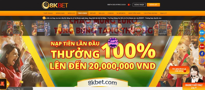 Thưởng khuyến mãi khi nạp lần đầu
